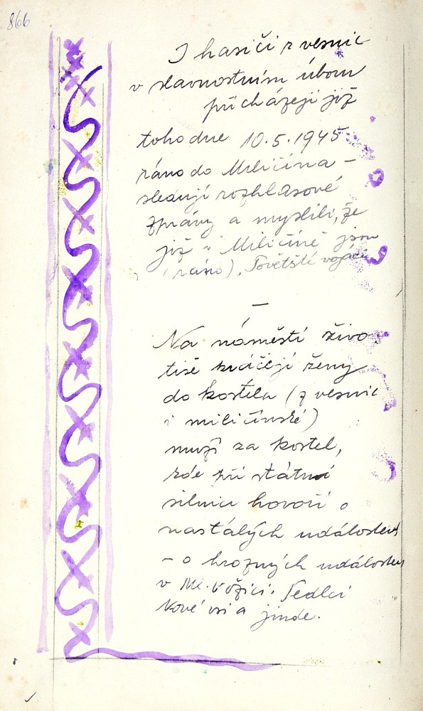 První pamětní kniha města Miličína, strana 866